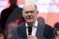Olaf Scholz bei einer SPD Wahlveranstaltung im Löwenbräukeller in München