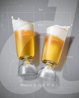 Bell bottom beer glasses give the perfect clink for cheers
