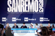 Press Conferenze of 75th Sanremo Music Festival 2025- conferenza stampa primi tre classificati 