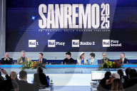 Press Conferenze of 75th Sanremo Music Festival 2025- conferenza stampa primi tre classificati 