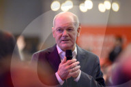 Olaf Scholz bei einer SPD Wahlveranstaltung im Löwenbräukeller in München