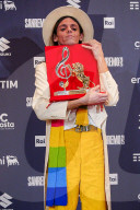 75th Sanremo Music Festival 2025 - photocall premio critica a Lucio Corsi