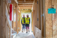 Rachel Reeves UK Chancellor of the Exchequer visits Fairham housing development in Nottingham