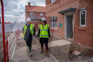 Rachel Reeves UK Chancellor of the Exchequer visits Fairham housing development in Nottingham