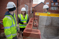 Rachel Reeves UK Chancellor of the Exchequer visits Fairham housing development in Nottingham