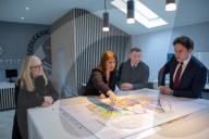 Rachel Reeves UK Chancellor of the Exchequer visits Fairham housing development in Nottingham