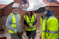 Rachel Reeves UK Chancellor of the Exchequer visits Fairham housing development in Nottingham