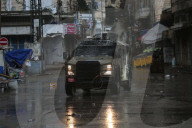 Israeli military vehicles and soldiers closed the entrances to the Old City of Nablus