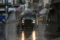 Israeli military vehicles and soldiers closed the entrances to the Old City of Nablus