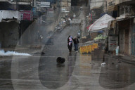 Israeli military vehicles and soldiers closed the entrances to the Old City of Nablus