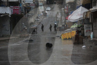 Israeli military vehicles and soldiers closed the entrances to the Old City of Nablus