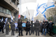 Stop The Hate pro Israel rally outside Kings College London, UK.