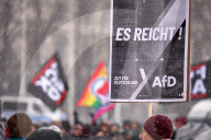 Demonstration und Gegendemonstration der AfD in München 