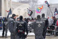 Demonstration und Gegendemonstration der AfD in München 