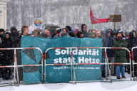 Demonstration und Gegendemonstration der AfD in München 