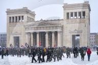 Demonstration und Gegendemonstration der AfD in München 