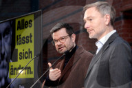Buschmann + LindnerLindner bei FDP Pk in Berlin