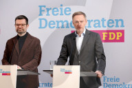 Buschmann + LindnerLindner bei FDP Pk in Berlin