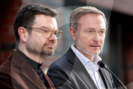 Buschmann + LindnerLindner bei FDP Pk in Berlin