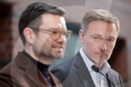 Buschmann + LindnerLindner bei FDP Pk in Berlin