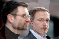 Buschmann + LindnerLindner bei FDP Pk in Berlin