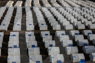 Newly erected tents in Gaza City