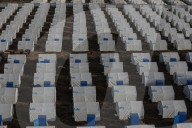 Newly erected tents in Gaza City