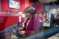 Rachel Reeves UK Chancellor of the Exchequer visits a branch of Costa Coffee in Nottingham