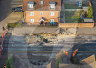 Godstone sinkhole in Surrey, UK.