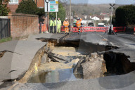 Godstone sinkhole in Surrey, UK.