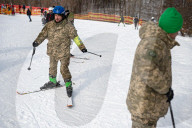War veterans visit adaptive skiing training session in Kyiv