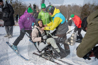 War veterans visit adaptive skiing training session in Kyiv