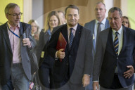 Polish Foreign Minister Rados?aw Sikorski outlines Poland's EU Presidency priorities at EU Parliament in Brussels, Belgium