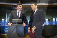 Polish Foreign Minister Rados?aw Sikorski outlines Poland's EU Presidency priorities at EU Parliament in Brussels, Belgium