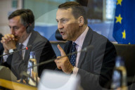Polish Foreign Minister Rados?aw Sikorski outlines Poland's EU Presidency priorities at EU Parliament in Brussels, Belgium
