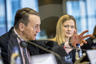 Polish Foreign Minister Rados?aw Sikorski outlines Poland's EU Presidency priorities at EU Parliament in Brussels, Belgium
