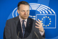 Polish Foreign Minister Rados?aw Sikorski outlines Poland's EU Presidency priorities at EU Parliament in Brussels, Belgium