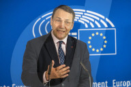 Polish Foreign Minister Rados?aw Sikorski outlines Poland's EU Presidency priorities at EU Parliament in Brussels, Belgium