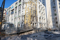 Aftermath of Russian massive drone attack on Odesa