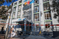 Aftermath of Russian massive drone attack on Odesa