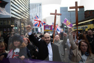 Protesters clash at UKIP protest