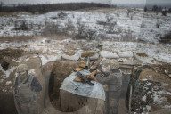 Pro-government forces fight in Ukraine 