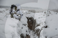 Pro-government forces fight in Ukraine 