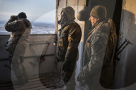 Pro-government forces fight in Ukraine 