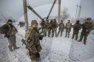 Pro-government forces fight in Ukraine 