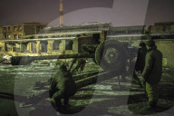 Pro-government forces fight in Ukraine 