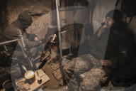 Pro-government forces fight in Ukraine 