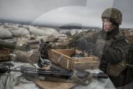 Pro-government forces fight in Ukraine 