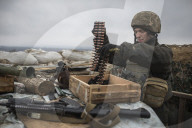 Pro-government forces fight in Ukraine 