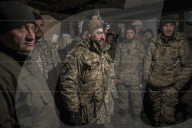 Pro-government forces fight in Ukraine 